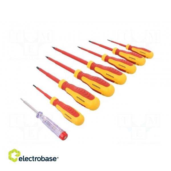 Kit: screwdrivers | insulated | 1kVAC | Phillips,slot | plastic box image 7