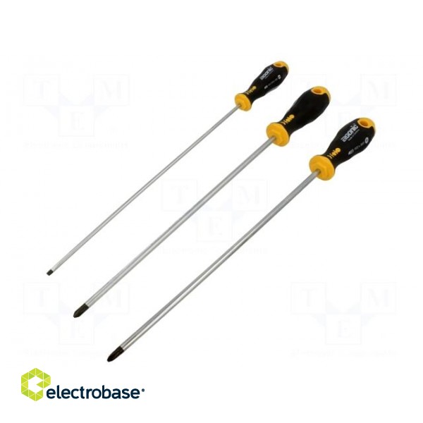 Kit: screwdrivers | Phillips,Pozidriv®,slot | Size: PH2,PZ2,SL 4