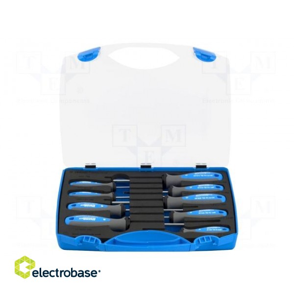 Kit: screwdrivers | Phillips,Pozidriv®,slot | TBI | plastic box