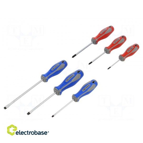 Kit: screwdrivers | Phillips,slot | 6pcs.