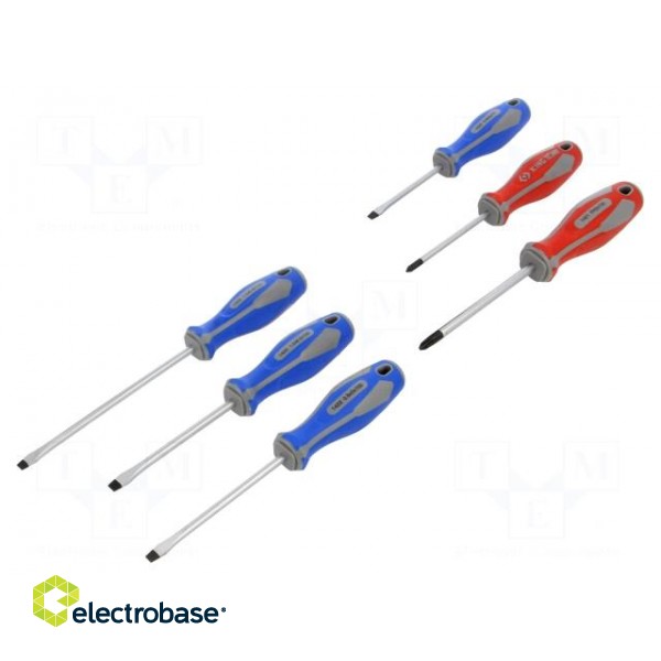 Kit: screwdrivers | Phillips,slot | 6pcs.