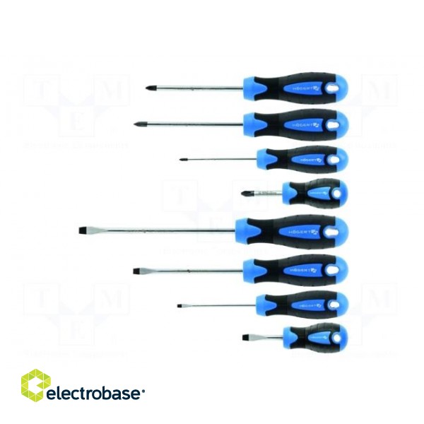 Kit: screwdrivers | Phillips,slot | Features: magnetic | 8pcs.