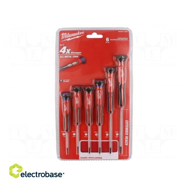 Kit: screwdrivers | precision | Phillips,slot | 6pcs. image 1