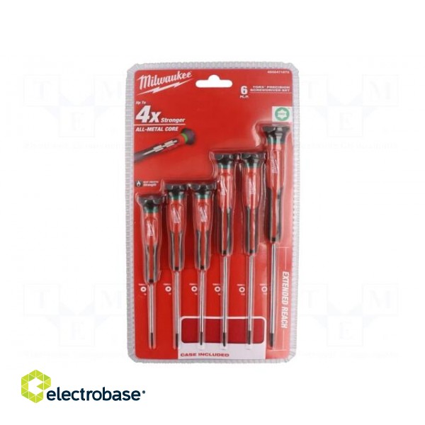 Kit: screwdrivers | precision | Torx® | 6pcs. image 1