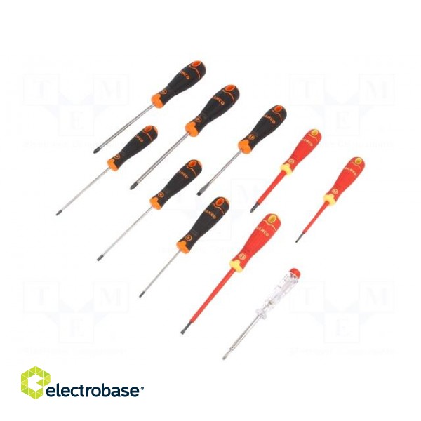 Kit: screwdrivers | Pcs: 10 | The set contains: voltage tester