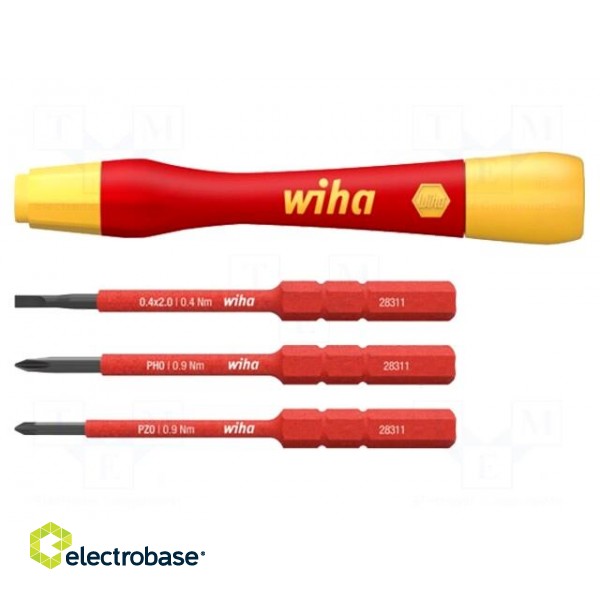 Kit: screwdrivers | insulated,precision | 1kVAC | Size: PH0,PZ0,SL 2 image 2