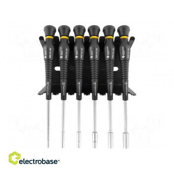 Kit: screwdrivers | 6-angles socket | ESD | 6pcs. image 2