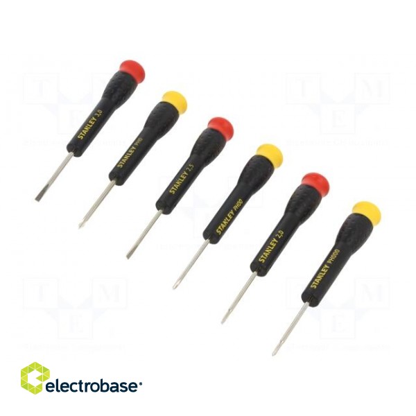 Kit: screwdrivers | precision | Phillips,slot | plastic box | 6pcs. image 1