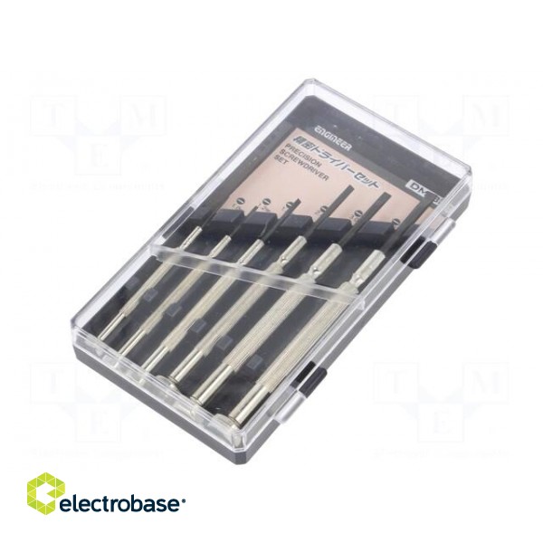 Kit: screwdrivers | Pcs: 6 | precision | Phillips,slot | Package: box image 2