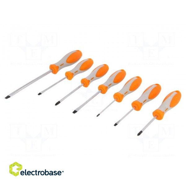 Kit: screwdrivers | Pozidriv®,slot | 7pcs.