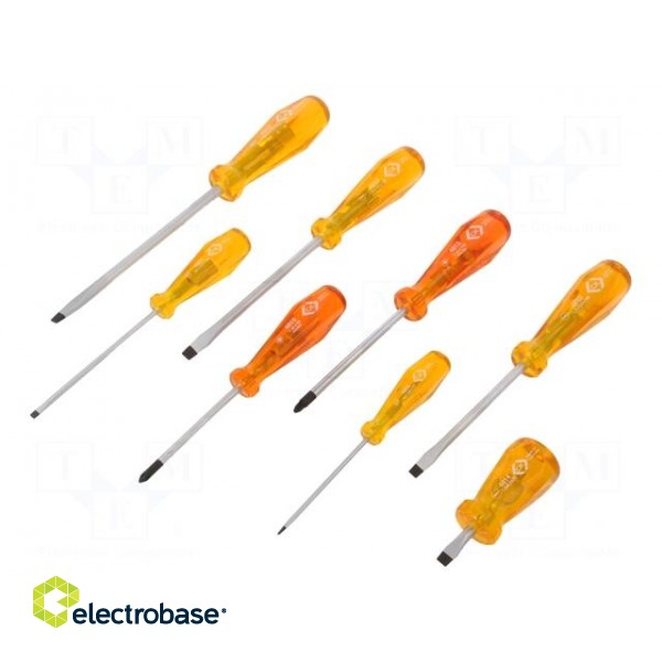 Kit: screwdrivers | Pcs: 8 | Pozidriv®,slot image 1