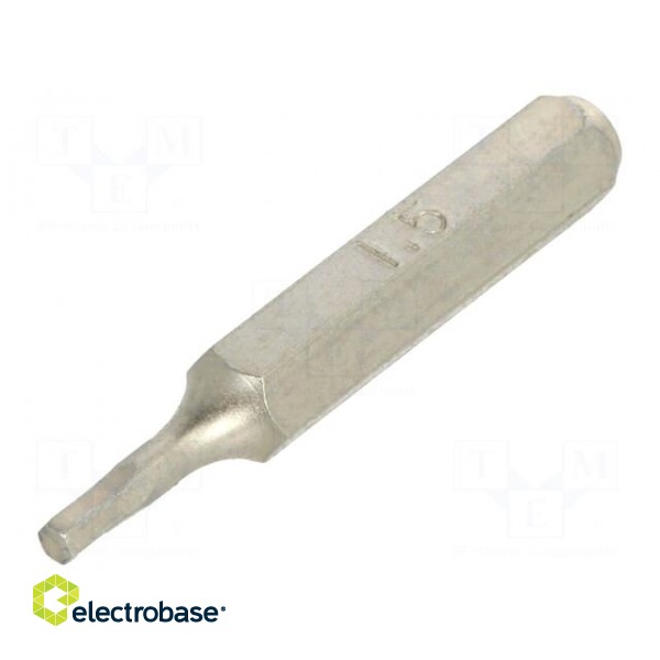 Screwdriver bit | hex key | HEX 1,5mm | Overall len: 27mm