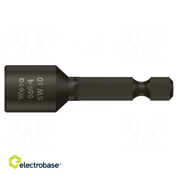 Screwdriver bit | 6-angles socket | Socket: HEX 11mm