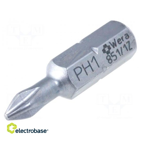 Screwdriver bit | Phillips | PH1 | Overall len: 25mm фото 1