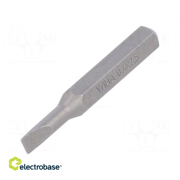 Screwdriver bit | slot | 2,5x0,4mm | Overall len: 28mm | Series: MICRO