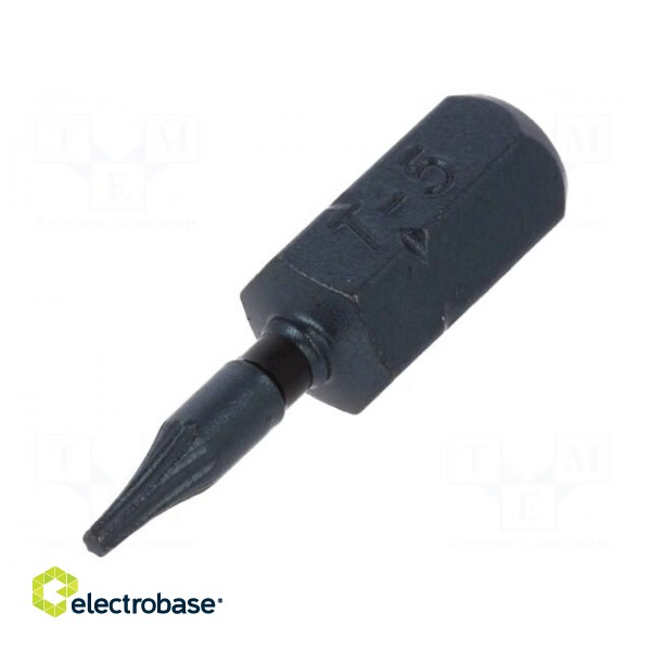 Screwdriver bit | Torx® | TX05 | Overall len: 25mm | Torsion