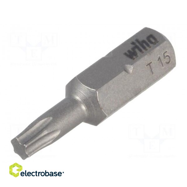 Screwdriver bit | Torx® | TX15 | Overall len: 25mm | Series: STANDARD