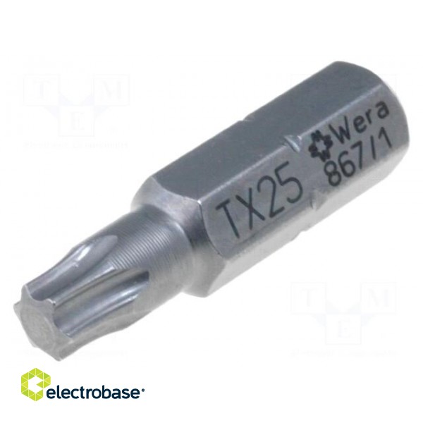 Screwdriver bit | Torx® | TX25 | Overall len: 25mm image 1