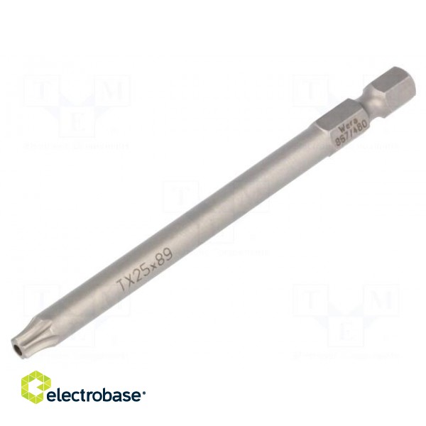 Screwdriver bit | Torx® | TX25 | Overall len: 89mm image 1