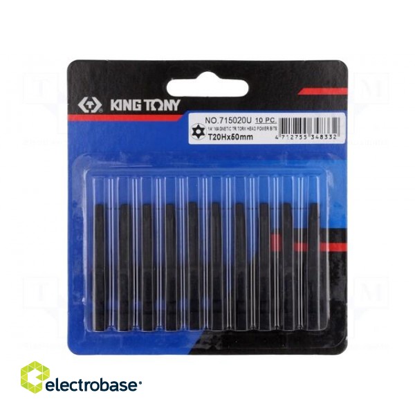 Screwdriver bit | Torx® with protection | T20H | Overall len: 50mm