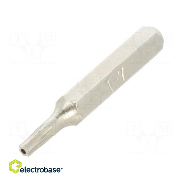 Screwdriver bit | Torx® with protection | T7H | Overall len: 27mm