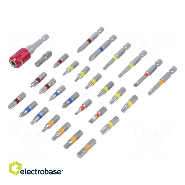 Kit: screwdriver bits | hex key,Phillips,Pozidriv®,slot,Torx® image 1