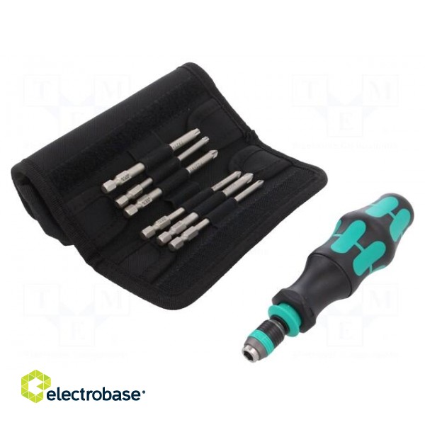 Kit: screwdriver bits | Phillips,Pozidriv®,Torx® | case | 13pcs. image 1