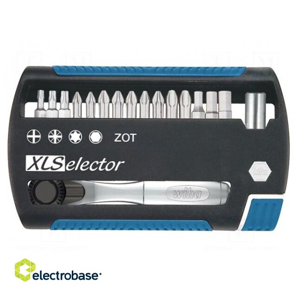 Kit: screwdriver bits | Pcs: 17 | 25mm | Mounting: 1/4" (C6,3mm)