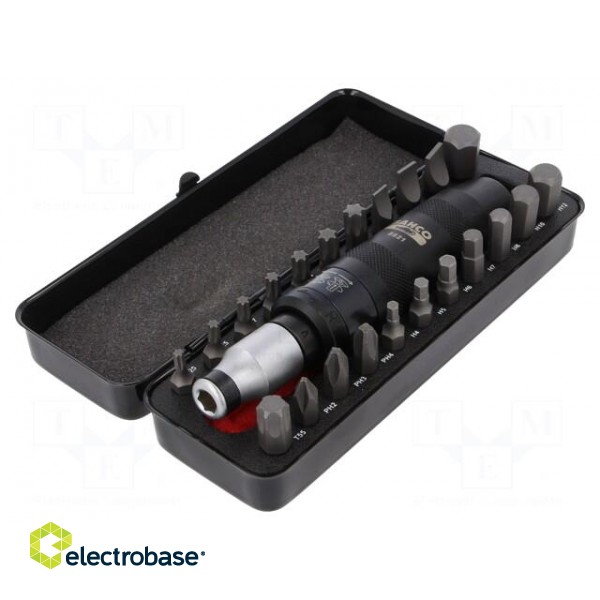 Kit: screwdriver bits | Pcs: 23 | The set contains: adapter фото 1