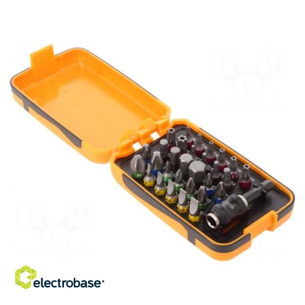 Kit: screwdriver bits | Kit: universal magnetic holder | 30pcs. фото 1