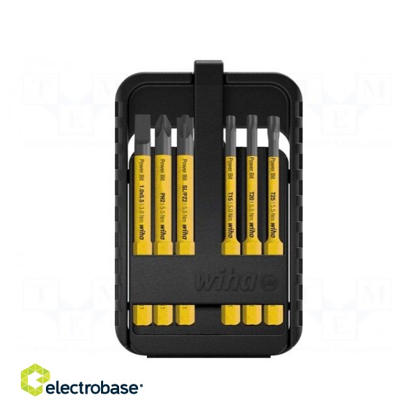 Kit: screwdriver bits | 1kVAC | 75mm | Mounting: hexagonal 6mm | 6pcs.