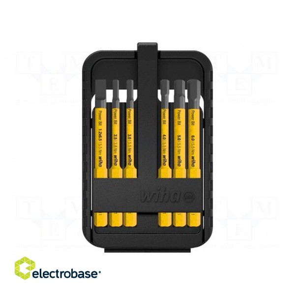 Kit: screwdriver bits | 1kVAC | hex key,slot | 75mm | max.15Nm | 6pcs.