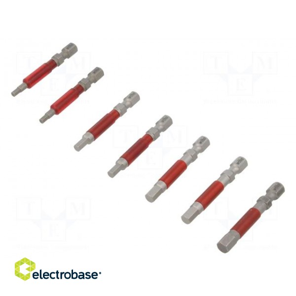 Kit: screwdriver bits | hex key | 49mm | Mounting: 1/4" (E6,3mm) image 3