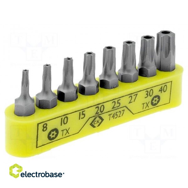 Kit: screwdriver bits | Pcs: 8 | Torx® with protection | 30mm