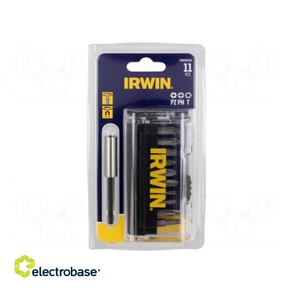 Kit: screwdriver bits | Phillips,Pozidriv®,Torx® | 25mm | 11pcs.