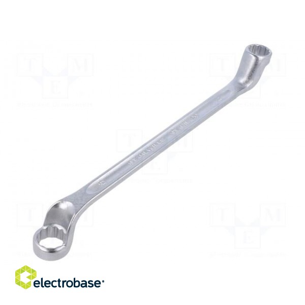 Wrench | box | 16mm,17mm | chromium plated steel | L: 255mm | offset