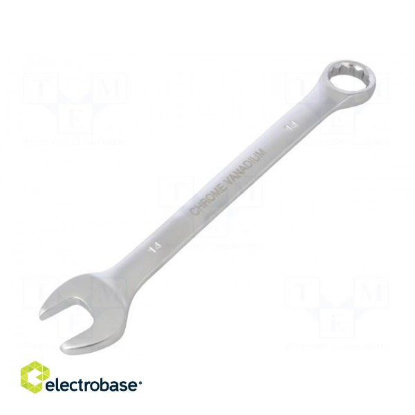 Wrench | combination spanner | 14mm | Chrom-vanadium steel | satin