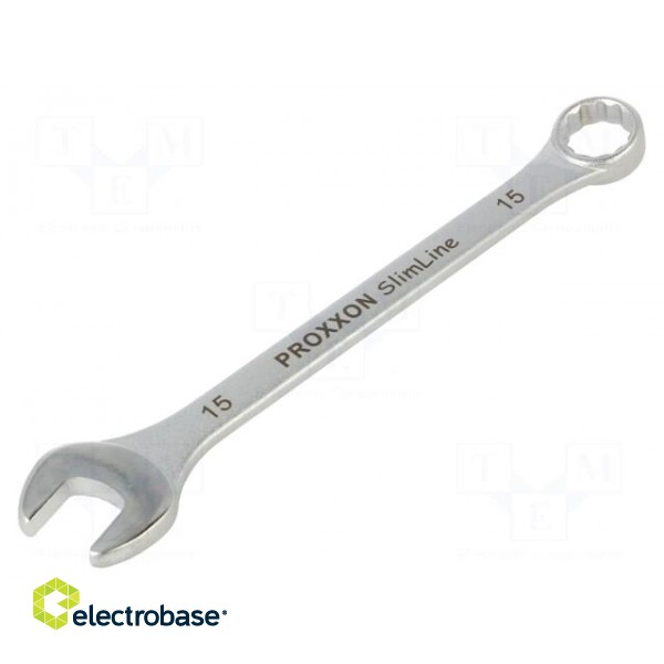 Wrench | combination spanner | 15mm | Overall len: 190mm | SlimLine