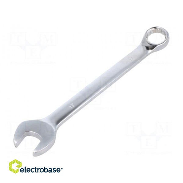 Wrench | combination spanner | 17mm | Chrom-vanadium steel | satin