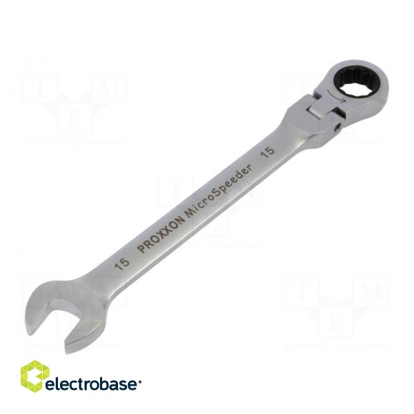 Wrench | combination spanner,with joint | 15mm | MicroSpeeder