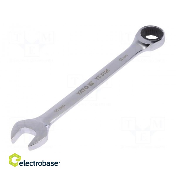 Key | combination spanner,with ratchet | 15mm