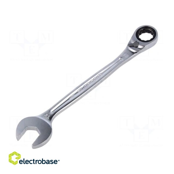 Wrench | combination spanner,with ratchet | 19mm | L: 247mm | satin