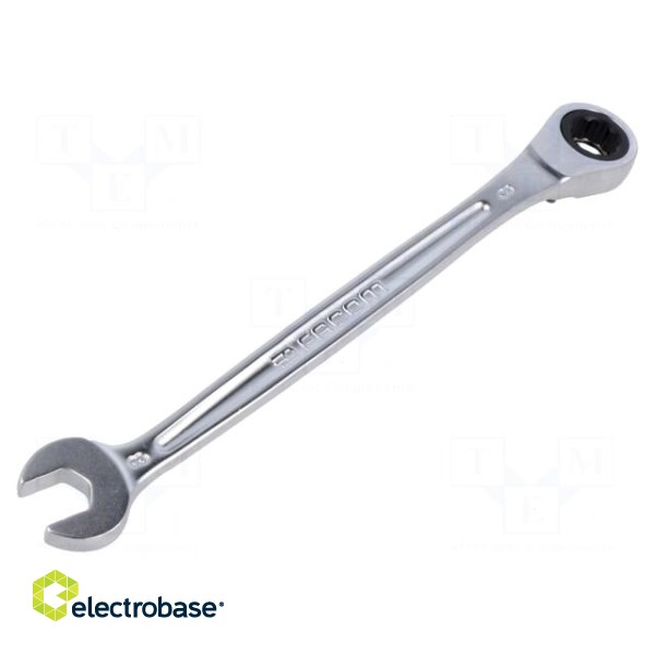 Wrench | combination spanner,with ratchet | 8mm | L: 140mm | satin