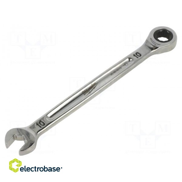 Wrench | combination spanner,with ratchet | 10mm | Maxbite | L: 165mm