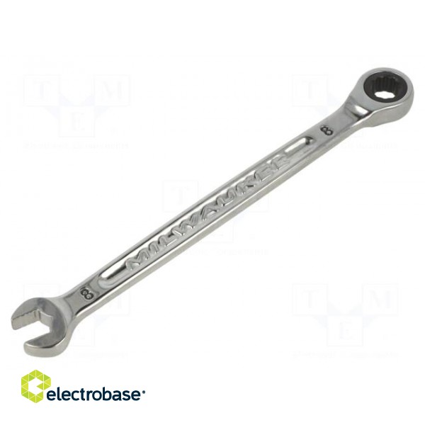 Wrench | combination spanner,with ratchet | 8mm | Maxbite | L: 146mm