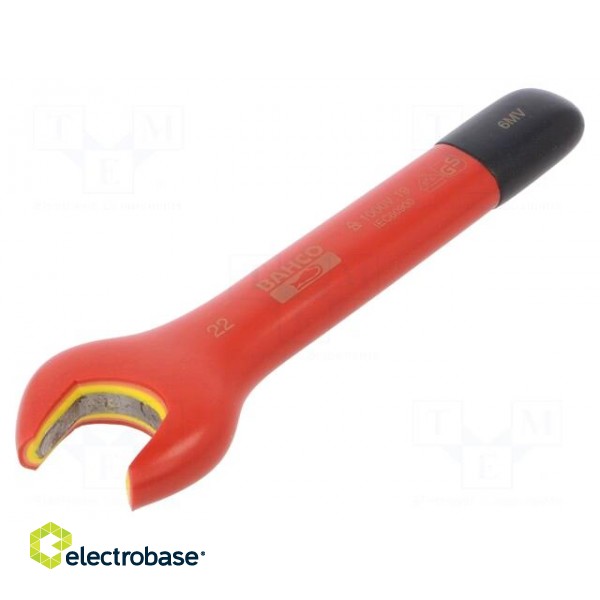 Key | insulated,spanner | 22mm | IEC 60900,VDE | tool steel | 193mm