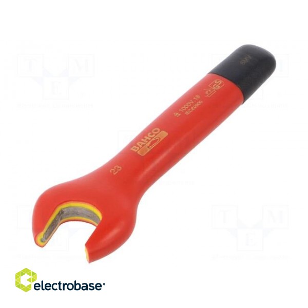 Wrench | insulated,spanner | 23mm | 1kV | tool steel | L: 203mm