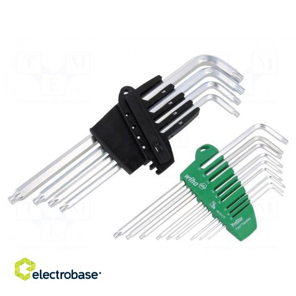 Key set | Torx® | Chrom-vanadium steel | Pcs: 13 | Package: blister image 2