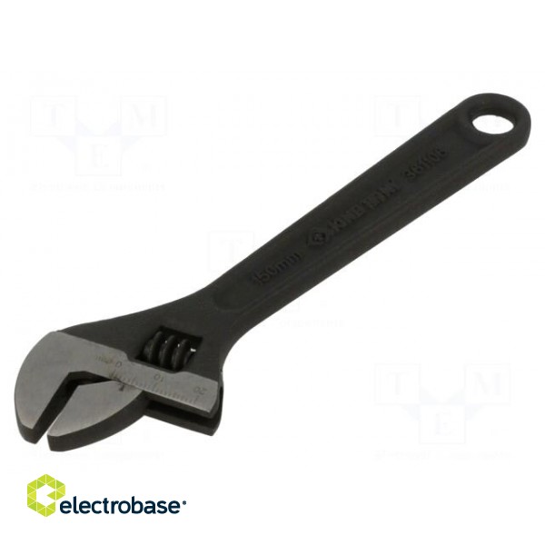 Wrench | adjustable | 150mm | Max jaw capacity: 20mm | blackened keys
