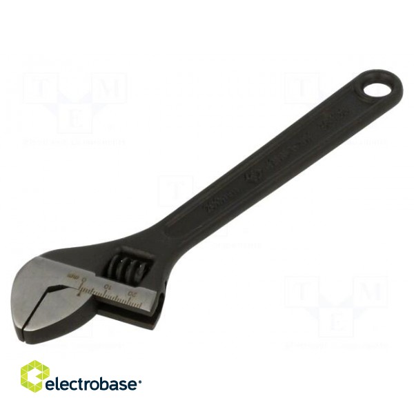 Wrench | adjustable | 200mm | Max jaw capacity: 25mm | blackened keys